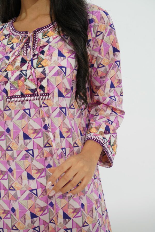 DSC09315 Cotton Jalabiya with Exquisite Beadwork