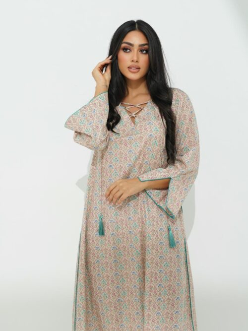 IMG_0895 Cotton Jalabiya with Exquisite Beadwork