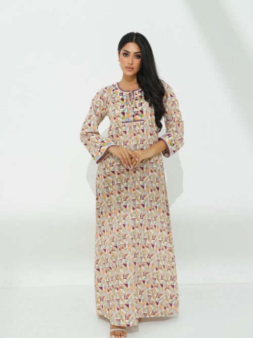 IMG_0909 Cotton Jalabiya with Exquisite Beadwork