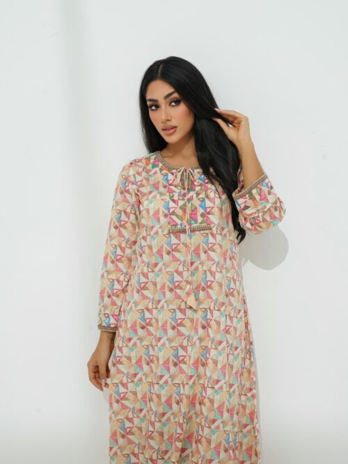 IMG_0973 Cotton Jalabiya with Exquisite Beadwork