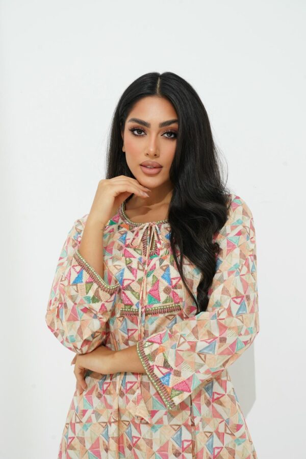 IMG_0974 Cotton Jalabiya with Exquisite Beadwork