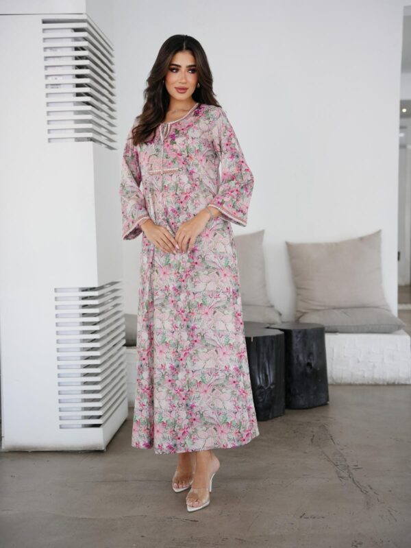 image00045 Cotton Jalabiya with Exquisite Beadwork